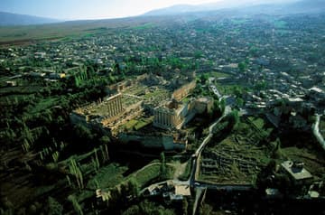 Aerial view of Baalbeck.