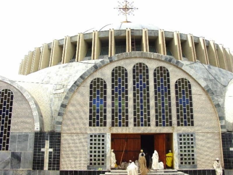 Exterior of the new Church of St. Mary of Zion.
