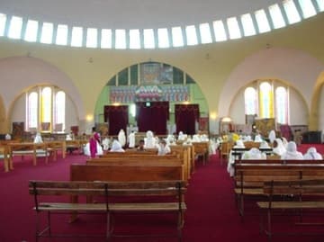 Interior of the new Church of St. Mary of Zion.