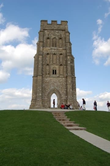 Approach to St Michael's Tower atop Glastonbury Tor.