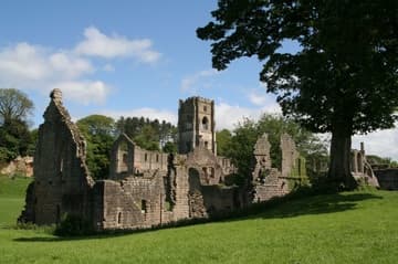 Ruins of the abbey's guest houses, built in 1160.