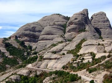 View of Montserrat, with Sant Joan on the far left.