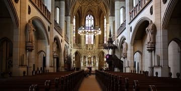 Nave looking east to the choir.