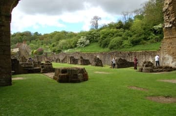 Site of the nave, looking west from the crossing.