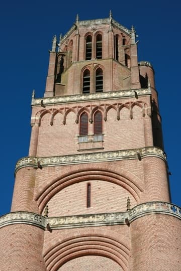 Massive belfry of the largest brick building in the world.