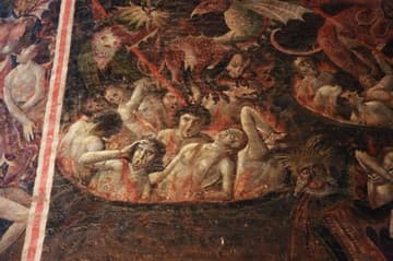 Detail of Last Judgment painting.