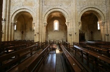 South arcade of the 11th-century nave.