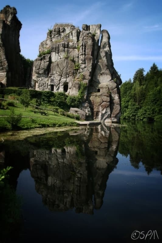 The dramatic and beautiful landscape of Externsteine, Germany.