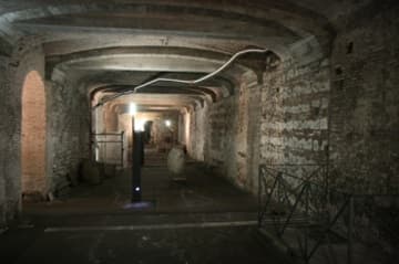 Side aisle of the 4th-century Lower Church of San Clemente.