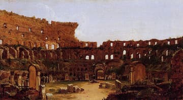 "The Colosseum" in 1832 by Thomas Cole, showing the Stations of the Cross.