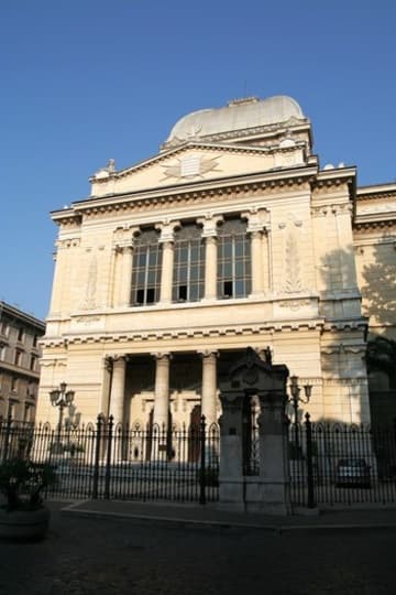 Exterior of the Great Synagogue of Rome.
