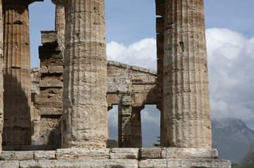 Doric columns of the Temple of Neptune.