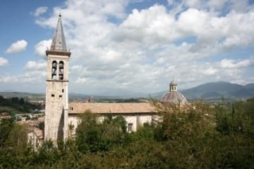 View of Spoleto Cathedral from above.