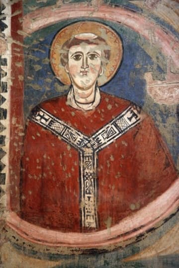Detail of presbytery fresco.