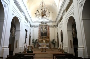 Baroque nave, looking east to the raised presbytery.