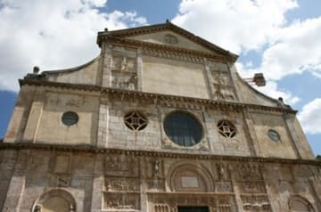 The fascinating facade of San Pietro, Spoleto.