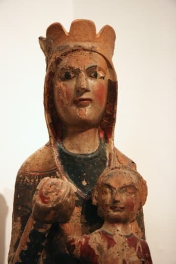 Early 13th-century Madonna and Child statue.