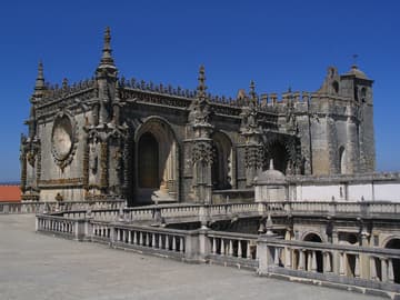 The Manueline nave of the Templar church, which was added to the round church (far right) in 1510 under Manuel I.