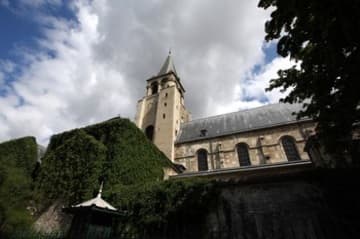 Side view of St. Germain-des-Pres.