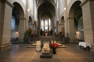 The Shrine of St. Matthias, with altar and choir beyond.
