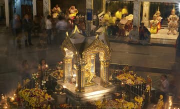 Erawan Shrine by night.
