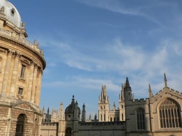 Pinnacles and towers of All Souls College in Radcliffe Square.