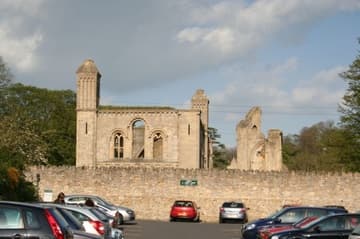 West end of the elegant Lady Chapel from the abbey's parking lot.