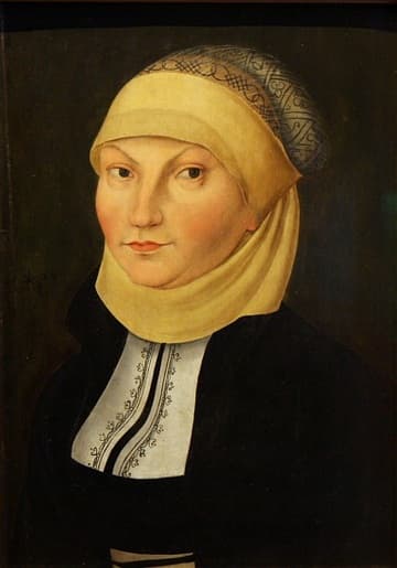 Original portrait of Katherine von Bora from the workshop of Lucas Cranach the Elder, 1528.