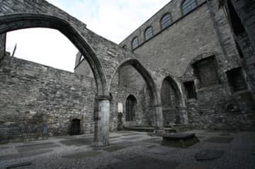 Extension of the south aisle and site of the Portlester Chapel.