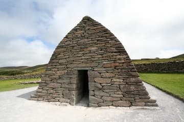 West side of the Gallarus Oratory, with entrance door.