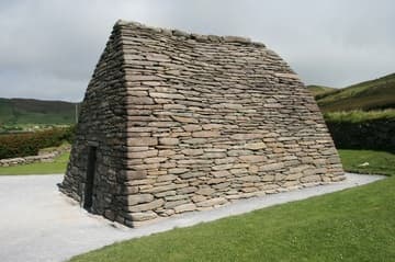 South wall of the Gallarus Oratory.
