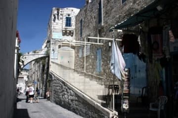 Steps to the madrasa at the First Station.