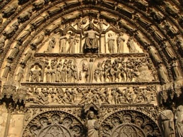 Tympanum of the Last Judgment on the west portal.