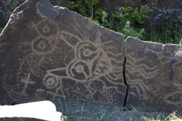 A river spirit and other figures.