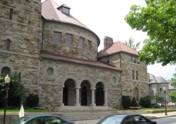 Portico of the 1882 church.