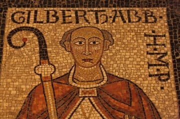 Mosaic tombstone of Abbot Gilbert (1127-52), Laach Abbey's first abbot.