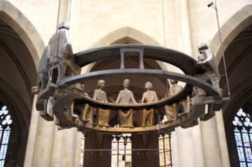 Bronze depiction of the Last Supper by Ulrich Henn.