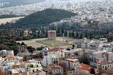 View of the Temple of Olympian Zeus.