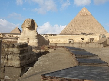 The Sphinx and Pyramid of Khafre.
