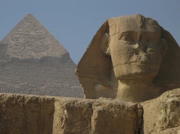 The Sphinx and Pyramid of Khafre.