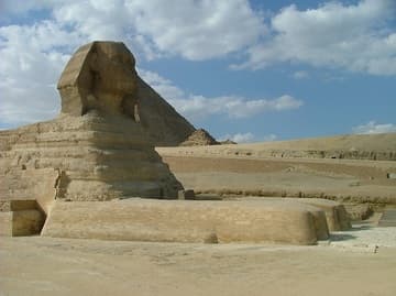 The great paws of the Great Sphinx of Giza.
