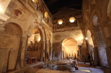 Interior of the baptistery, looking south.