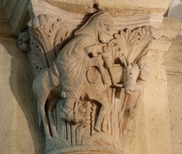 Balaam on his talking donkey.