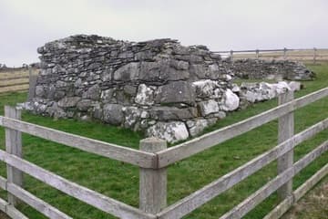 Exterior of the ruined chapel.