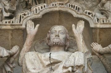 Christ of the Last Judgment, displaying the wounds in his hands.