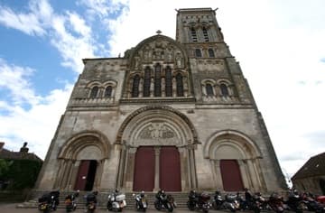West facade of the Basilique Sainte-Marie-Madeleine, Vezelay.