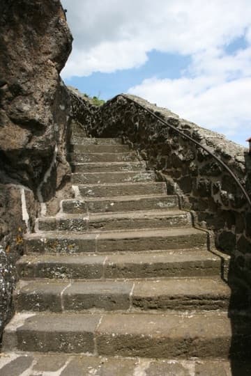 Part of the 268 steps leading to the chapel.