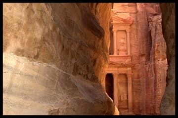 Glimpse of the Treasury from the Siq.