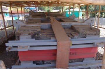 The largest stelae of Axum, which just returned from Rome after being looted by Mussolini in 1937.