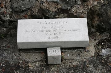 Site of the tomb of Saint Augustine, founder and first abbot of the abbey later dedicated to him.